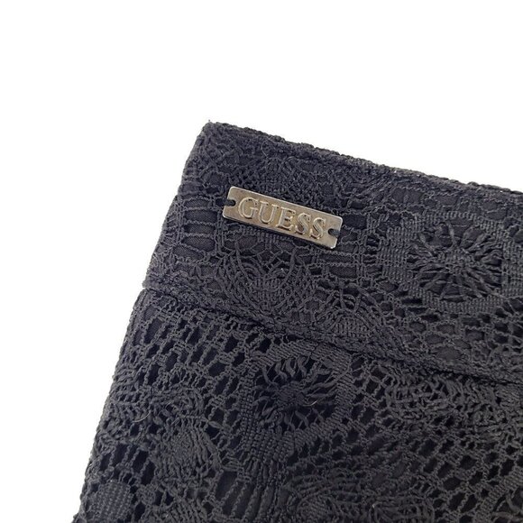 Guess Los Angeles Dressy Black Lace Mini Shorts - Picture 5 of 10
